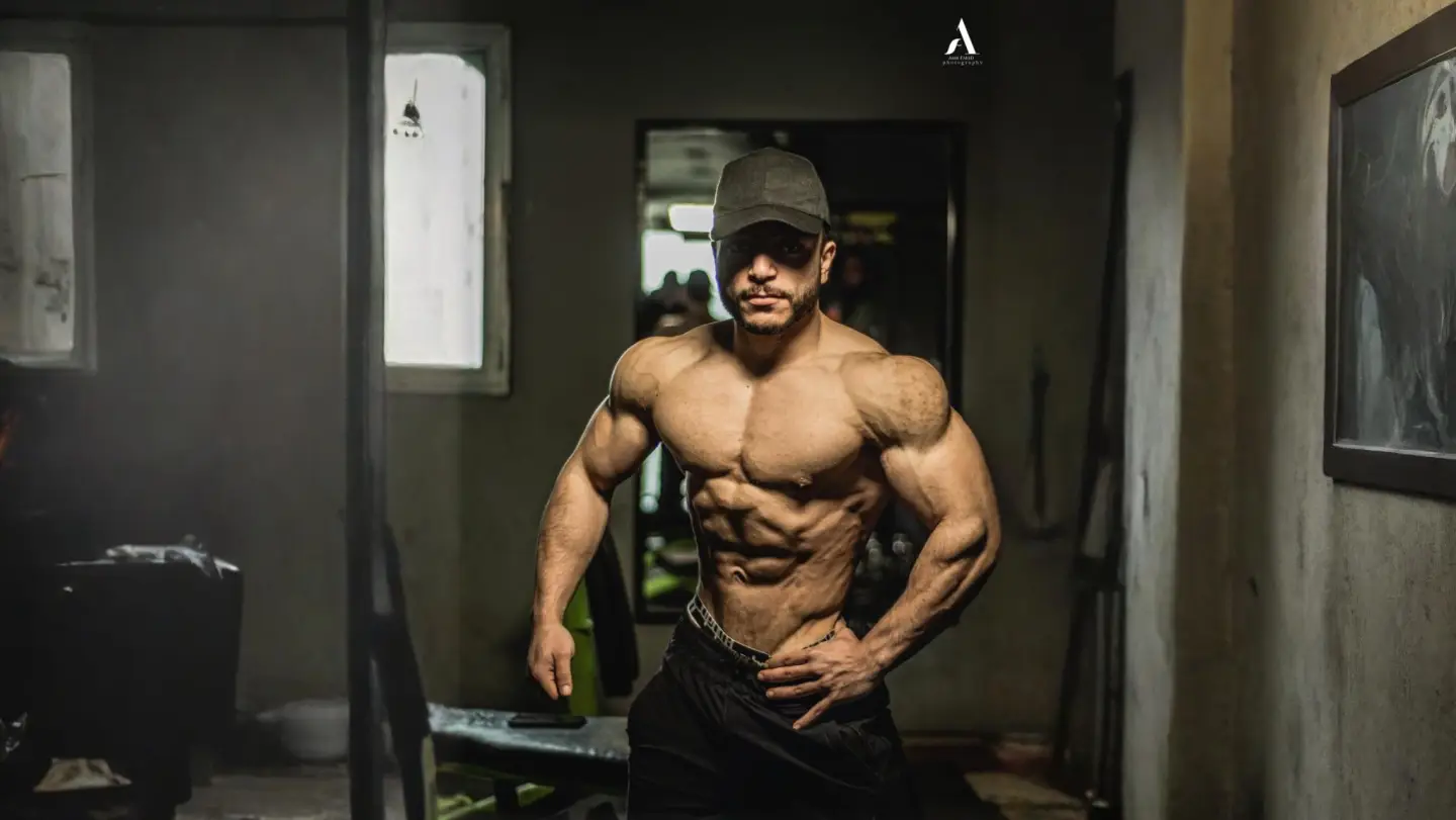 Coach Ahmed Abozaid in the gym