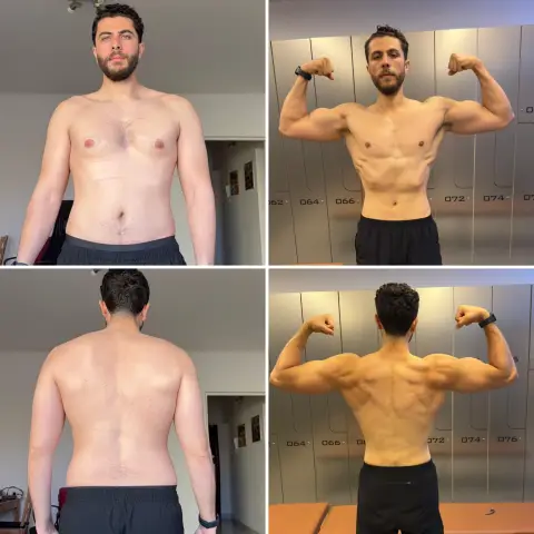 Before and after: client transformation in 4 months with Coach Ahmed Abozaid