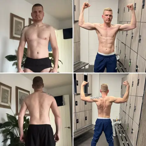 Before and after: client transformation in 4 months with Coach Ahmed Abozaid