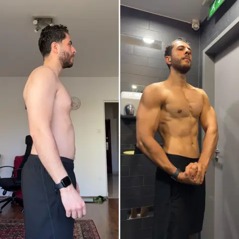 Before and after: client transformation in 4 months with Coach Ahmed Abozaid