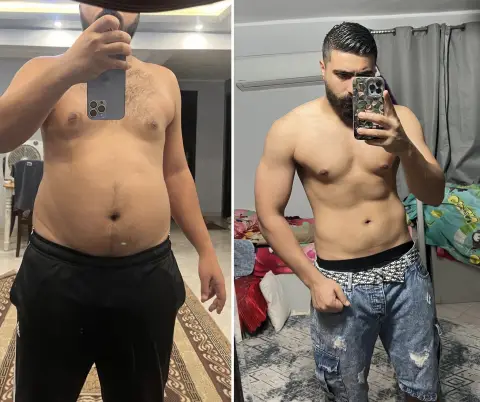 Before and after: client transformation in 4 months with Coach Ahmed Abozaid