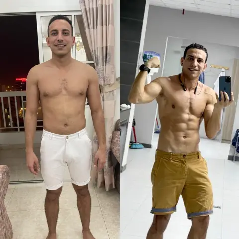 Before and after: client transformation in 3 months with Coach Ahmed Abozaid