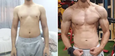Before and after: client transformation in 3 months with Coach Ahmed Abozaid