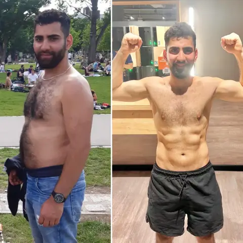 Before and after: client transformation in 3 months with Coach Ahmed Abozaid
